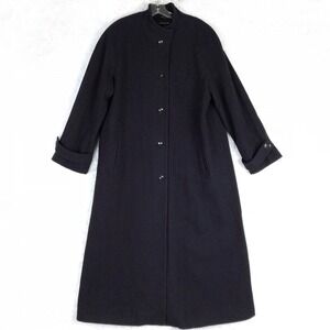 Jones New York Womens Trench Coat Wool Blend Purple Black Houndstooth Plus 16